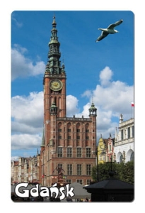 Magnes z efektem 3D Gdańsk Ratusz