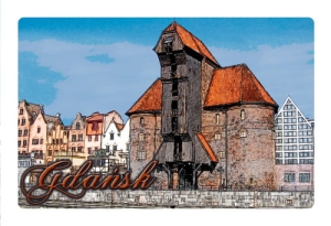 Magnes z efektem 3D Gdańsk Żuraw