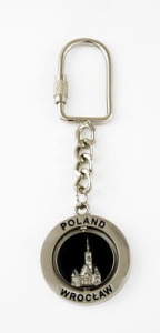 Brelok obrotowy Wrocław nikiel