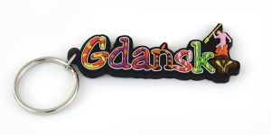 Brelok gumowy napis gdańsk