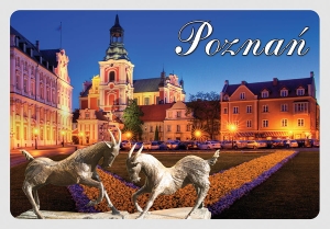 Pocztówka 3D Poznań koziołki