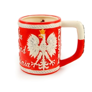 Kubek szkliwiony Polska Godło