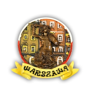 Magnes glazurowany Warszawa Syrenka