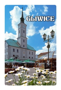 Magnes z efektem 3D Gliwice - ratusz