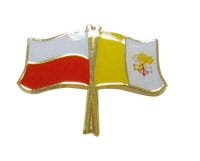 Flaga Polska - Watykan, przypinka