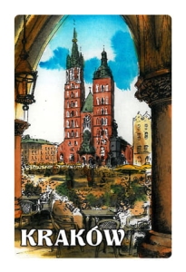 Magnes z efektem 3D Kraków obraz kościół Mariacki