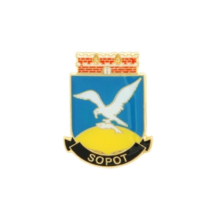 Herb Sopot - przypinka 