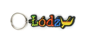 Brelok gumowy napis Łódź