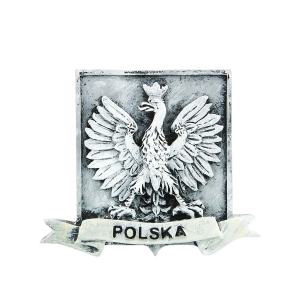 Magnes czarno-biały Polska godło