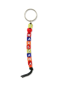 Brelok kostki napis Warszawa