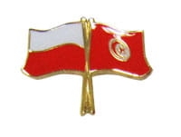 Flaga Polska - Tunezja, przypinka