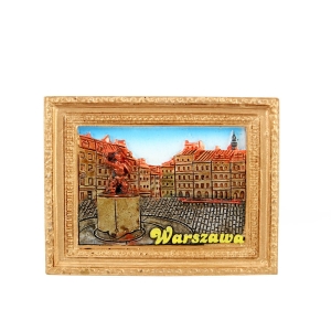 Magnes obraz złota rama Warszawa Syrenka