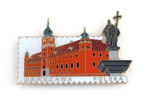 Magnes znaczek Warszawa. zamek