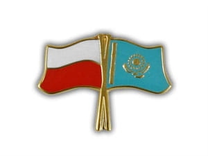 Przypinka Polska Kazachstan 345a