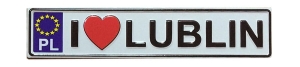 Magnes metalowy tablica rejestracyjna  Lublin